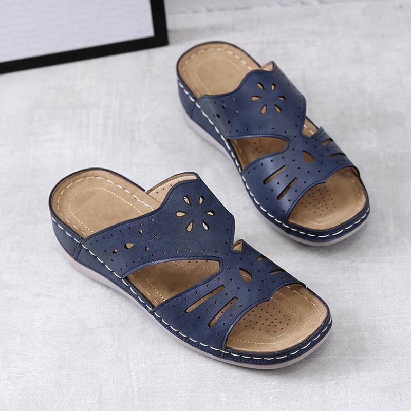 Dámské Duté Pohodlné Neklouzavé Ležérní Slip On Klínové Pantofle
