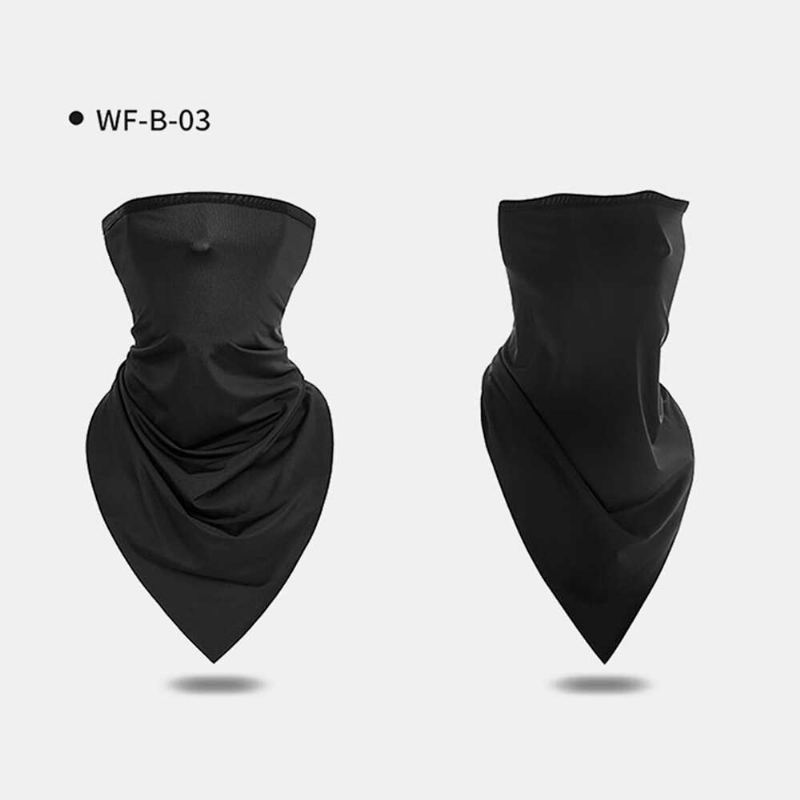 Ice Silk Triangle Scarf Summer Thin Turban Sunscreen Mask