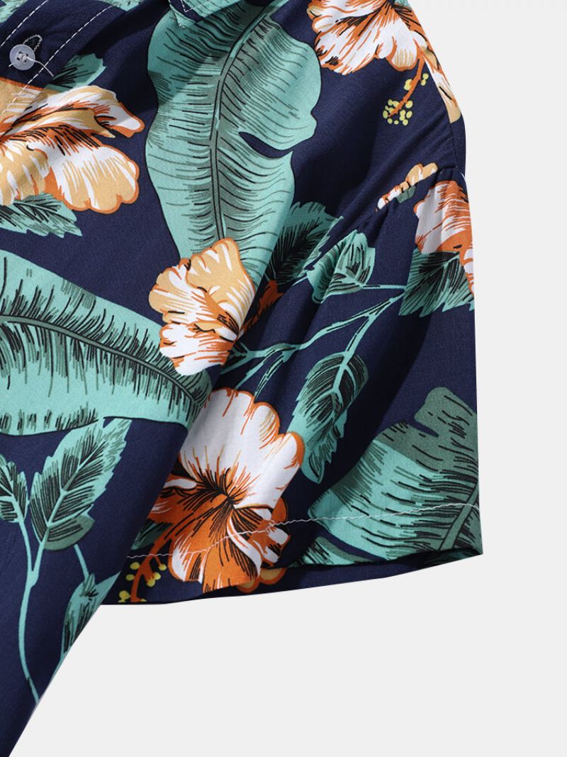 Pánská Košile S Krátkým Rukávem S Květinovým Potiskem Hawaiian Tropical Plant