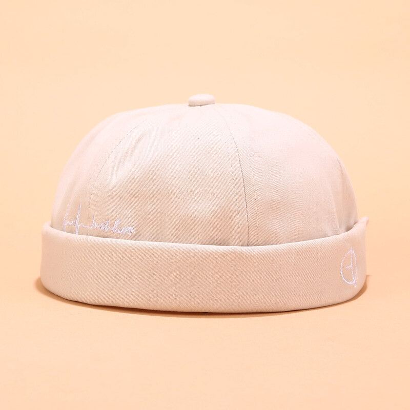 Pánské A Dámské Sailor Cap Rolled Cuff Retro Čepice Bez Okraje Beanie Skull Caps
