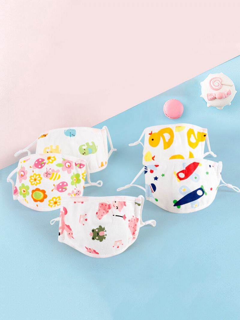 Pětivrstvá Nastavitelná Dětská Maska Cotton Gauze Dust Mask