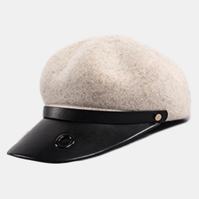 Ploché Klobouky Z Čisté Vlny Navy Hat Britský Řetízkový Osmiúhelníkový Klobouk Baret