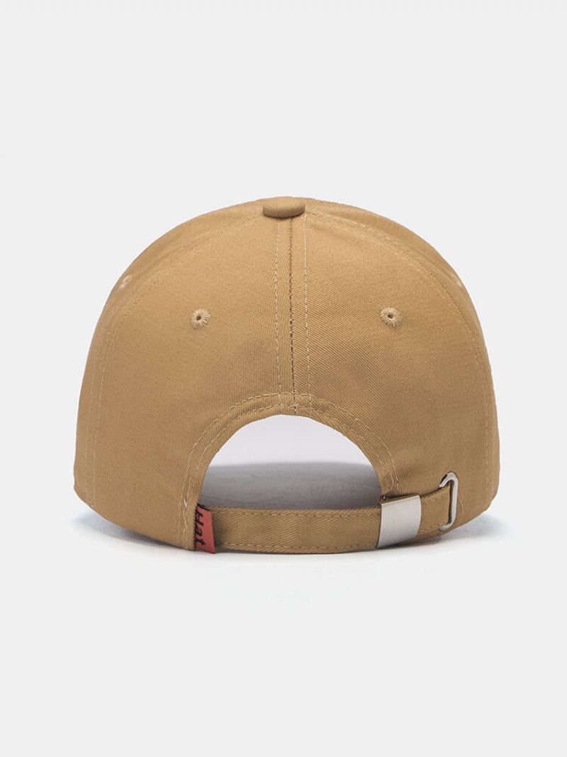 Unisex Bavlna Jednobarevné Písmeno Kulatý Štítek Výšivka Univerzální Kšiltovka Sunshade