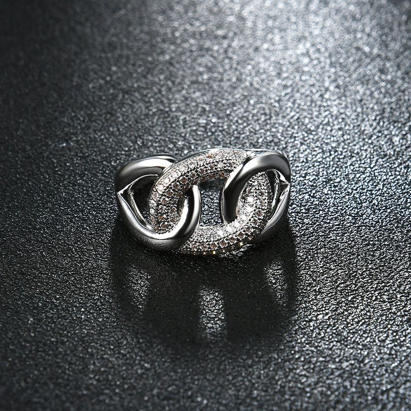 Dámský Luxusní Prsten Circle Zirkon Elegantní