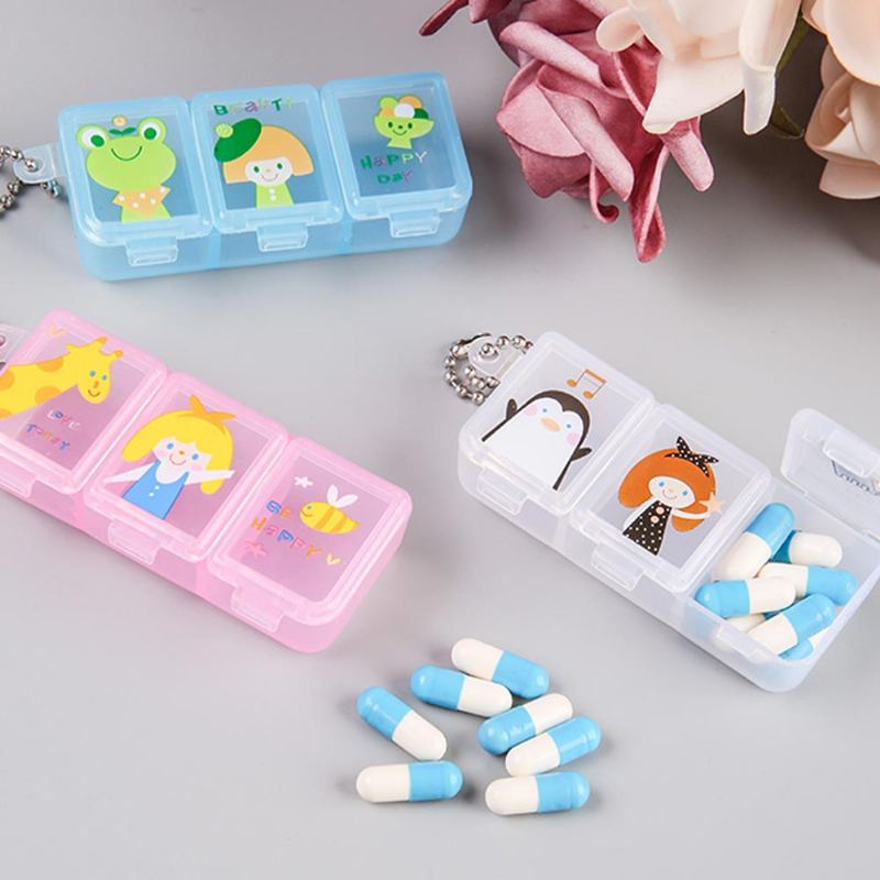 Kreslená Krabička Na Pilulky Pro Dívky Roztomilé Pouzdro Na Ukládání Vitaminů
