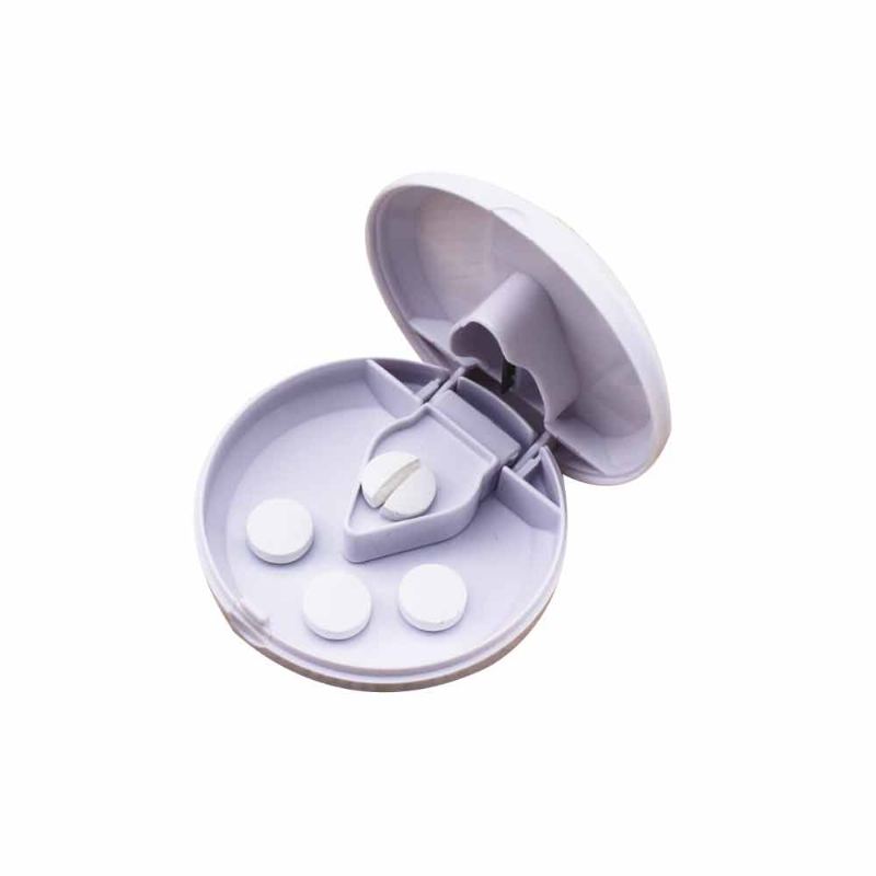 Pill Cutter Case Medicine Storage Box Přenosný Plastový Štípač Tablet