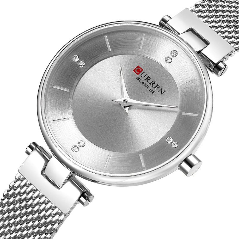 Curren 9031 Ultra Tenké Pouzdro Na Ciferník Dámské Hodinky V Elegantním Designu Celocelové Quartz