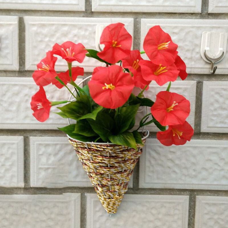 Květina Violet Wall Břečťan Květinový Závěsný Košík Umělý Dekor Orchidej Hedvábná Vine