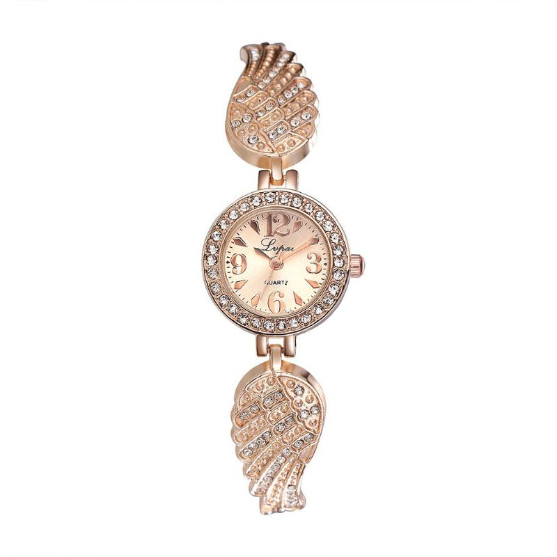 Módní Náramkové Hodinky Quartz S Řemínkem Na Křidélkách Z Nerezové Oceli Elegantní Šperky Pro Ženy
