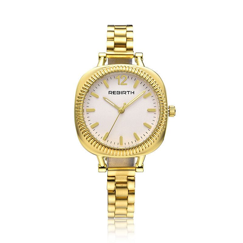Rebirth Neformální Vodotěsné Sportovní Hodinky Quartz Náramkové Minimalistické Z Bílého Zlata Pro Ženy