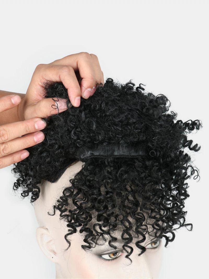 5 Barev Afrika Malá Kudrnatá Krátká Paruka Načechraná Ofina Explosive Head Hair Bag