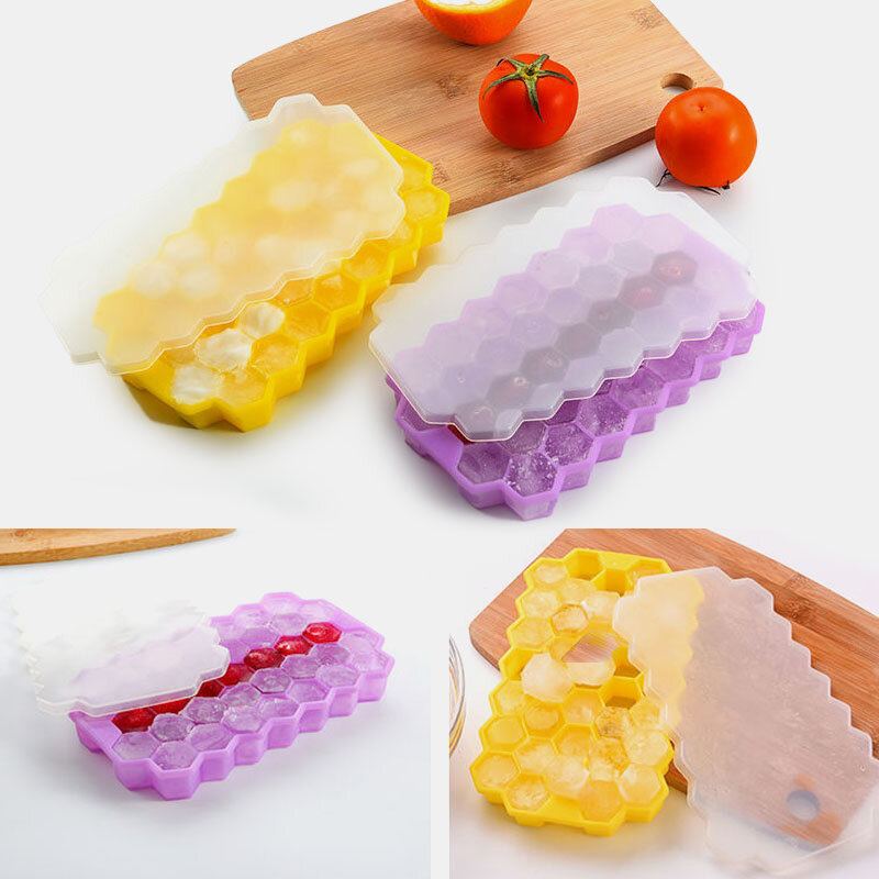37 Mřížka Honeycomb Silikonová Kostka Ledu Výrobník S Drceným Ledem Forma Na Led