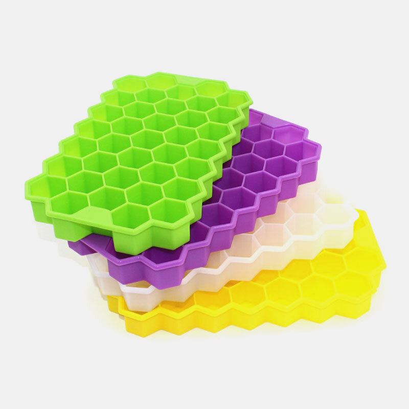 37 Mřížka Honeycomb Silikonová Kostka Ledu Výrobník S Drceným Ledem Forma Na Led