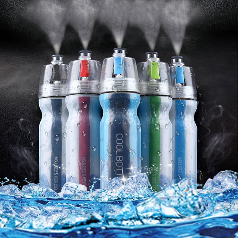Double Layers Cold Spray Kettle Outdoorová Sportovní Konvice Kreativní Plastová Přenosná Nádoba