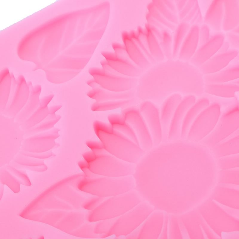 Pink Sun Flower Silikonová Dortová Forma Na Pečení Fondant Tool