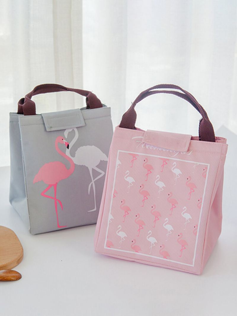 Saiclehome Hend-held Lunch Tote Bag Oxford Vodotěsný Chladič Izolované Úložné Nádoby