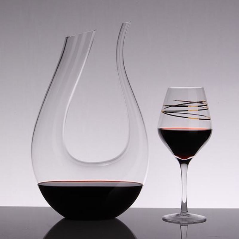 Velký Karafa Ručně Vyráběné Křišťálové Červené Víno Brandy Sklenice Na Šampaňské Džbán