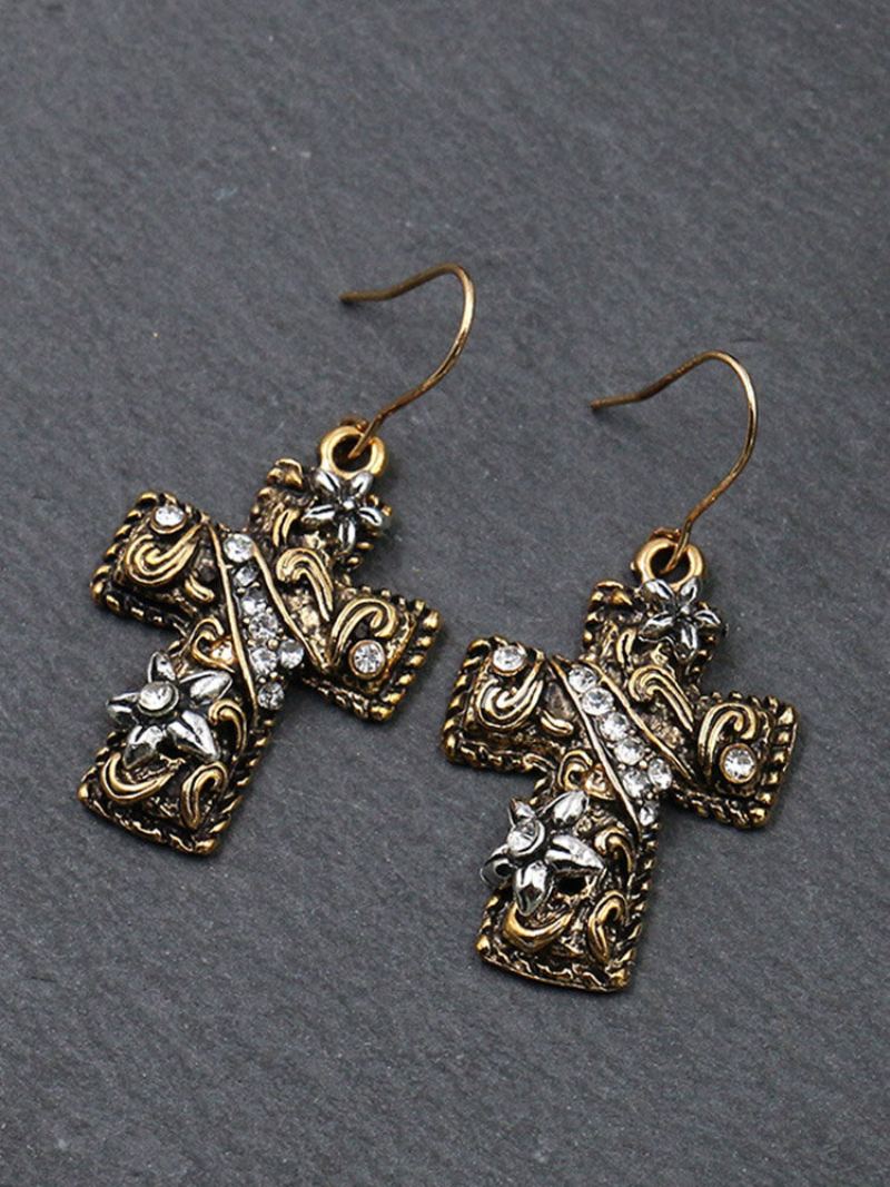 Bohemia Cross Dámské Náušnice Květina Štrasový Přívěsek Šperky Dárek