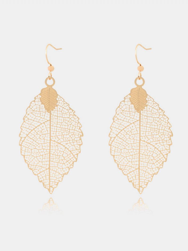 Bohemia Leaf Tassel Dámské Náušnice Přívěsek Dutý Javorový List Šperky Dárek