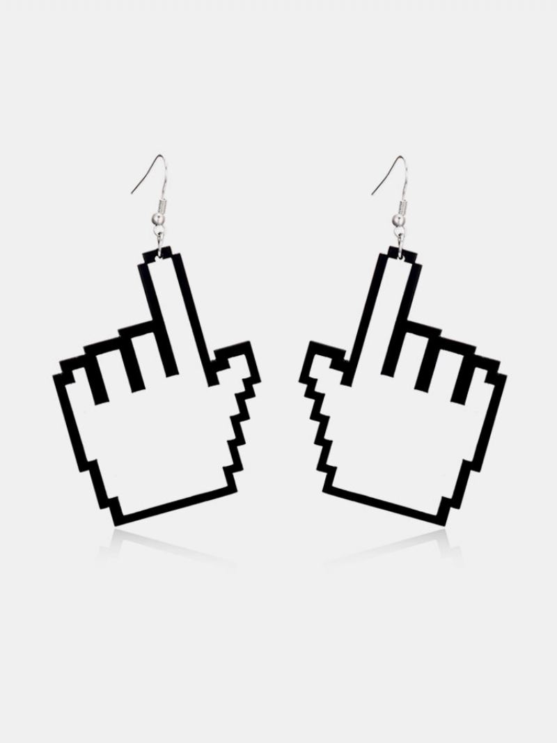 Dámské Punkové Náušnice Hand Finger Akrylové