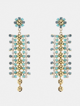 Jassy® Bohemian White Opal Pacific Kamínky Střapce Náušnice Dárek Pro Ženy