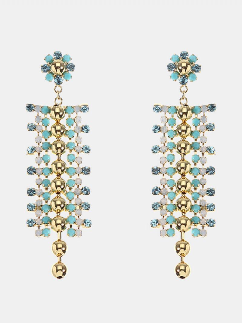Jassy® Bohemian White Opal Pacific Kamínky Střapce Náušnice Dárek Pro Ženy