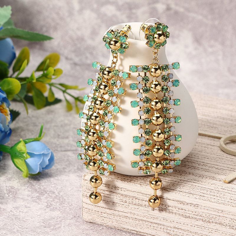 Jassy® Bohemian White Opal Pacific Kamínky Střapce Náušnice Dárek Pro Ženy