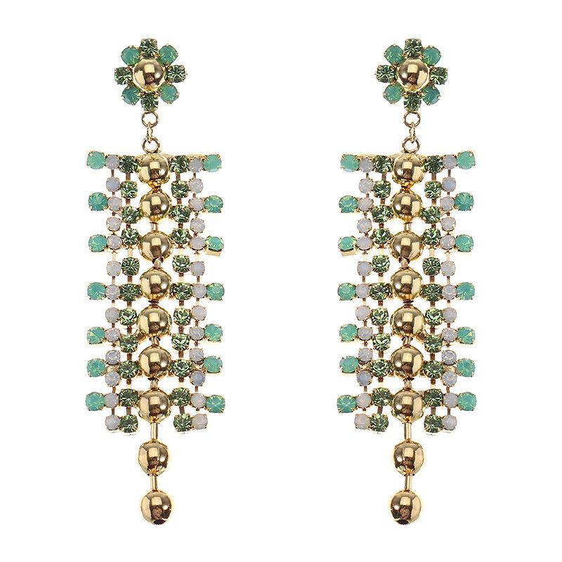 Jassy® Bohemian White Opal Pacific Kamínky Střapce Náušnice Dárek Pro Ženy