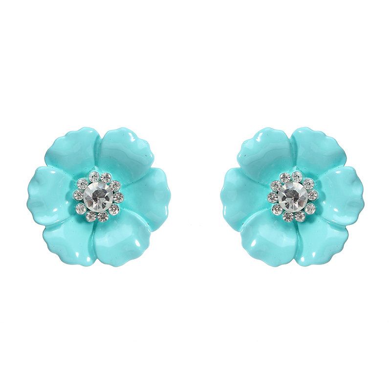 Jassy® Candy Color Květinový Náušník Krásný Styl Křišťálový Drahokam Elegantní Náušnice Dárek Pro Dívku