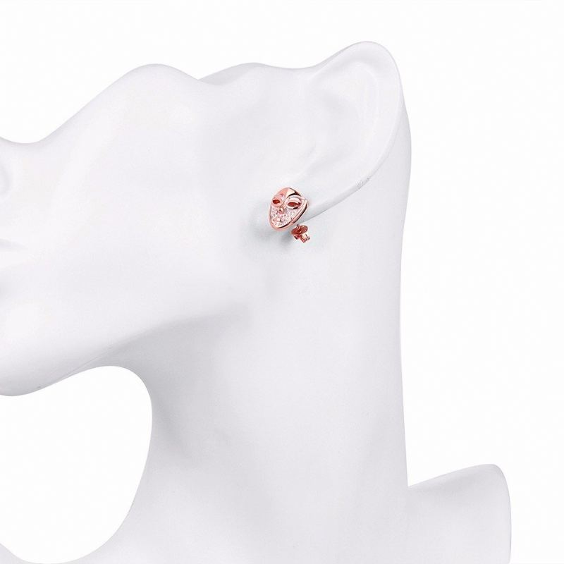 Unisex Náušnice Inalis® Simple Style Rose Gold Mask Oil