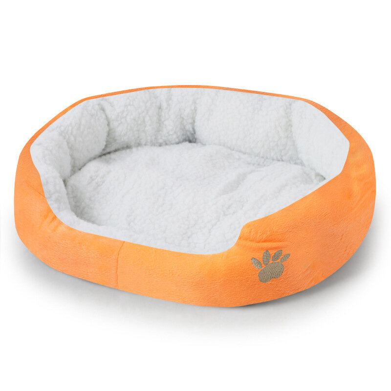 6 Barev Shearling Fleece Pet Kennel Pes Cat Warm Round