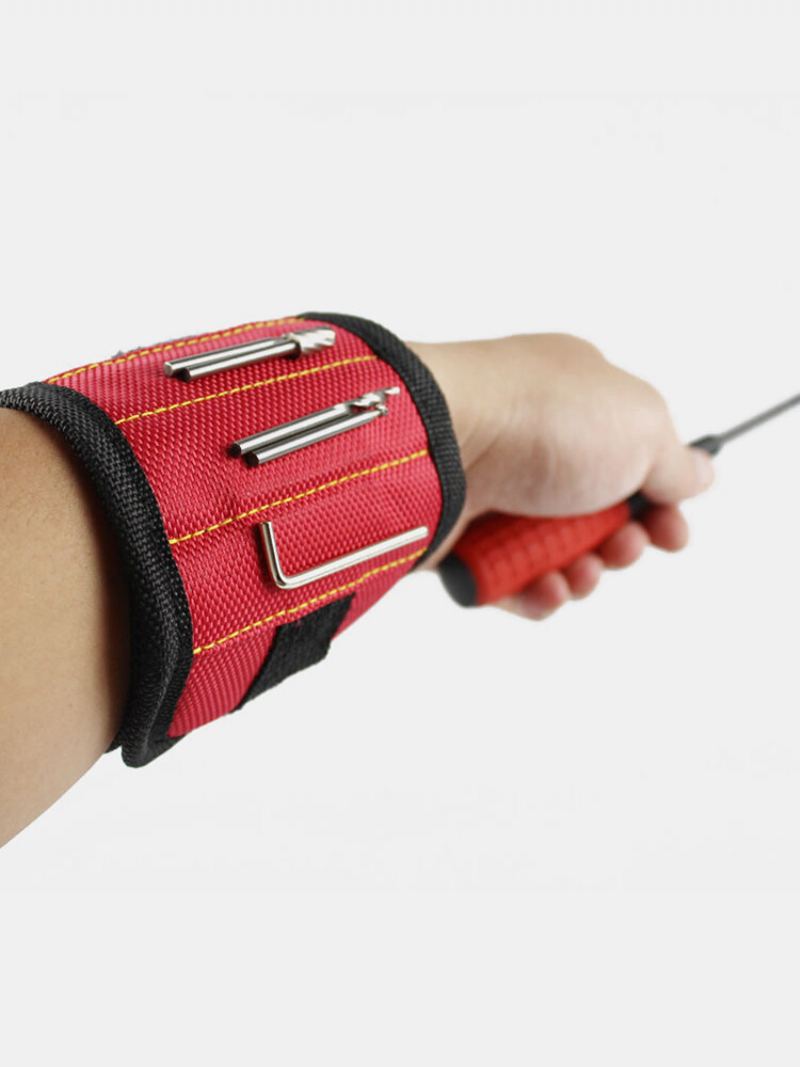 1ks Šroubový Držák Nůžek Na Nářadí Úložiště Na Zápěstí Silný Magnetický Náramek Sada Na Kvalitní Pásek Na