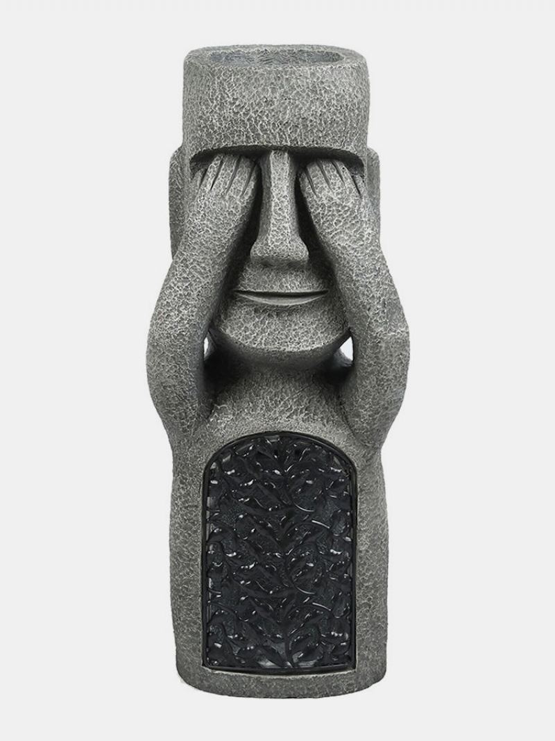 1pc Multifunkční Velikonoční Festival Viz Hear Speak No Evil Garden Sochy Kreativní Květináč A Světlo Na Zahradě