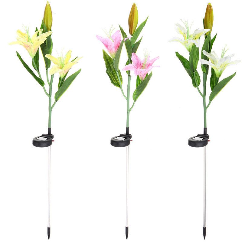 Sluneční Energie Květinová Zahrada Kůl Krajina Lampa Venkovní Dvůr Lily Light