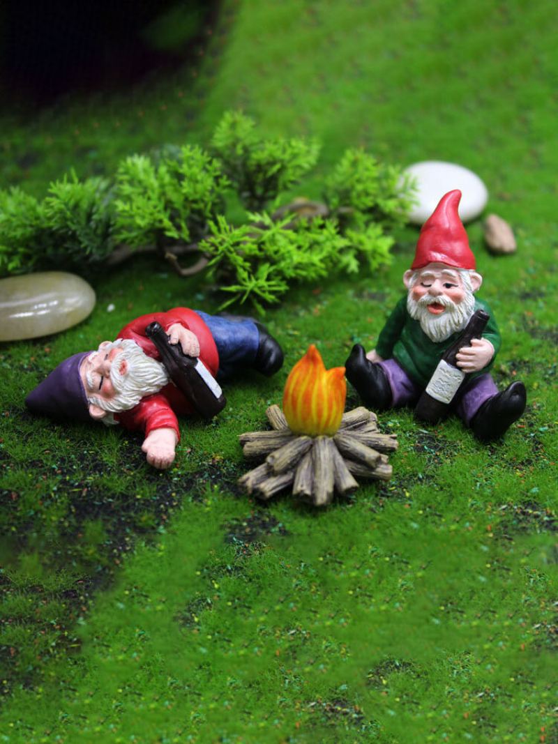 Trpaslíci Legrační Miniatury Víla Zahrada Čůrání Opilý Gnome Elf Ornamenty Ruční Práce Venkovní Pryskyřice Bonsai Zahradní Dekorace