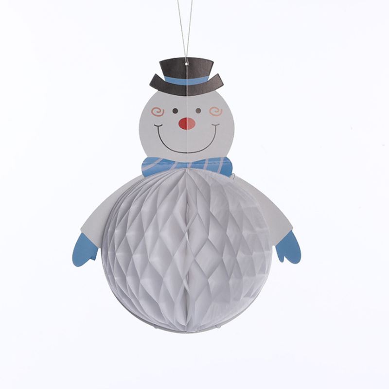 5ks Santa Claus Přívěsek Z Papíru Honeycomb Na Vánoční Dekorace Cartoon Shape Papírový Girlandy Sněhulák Papír