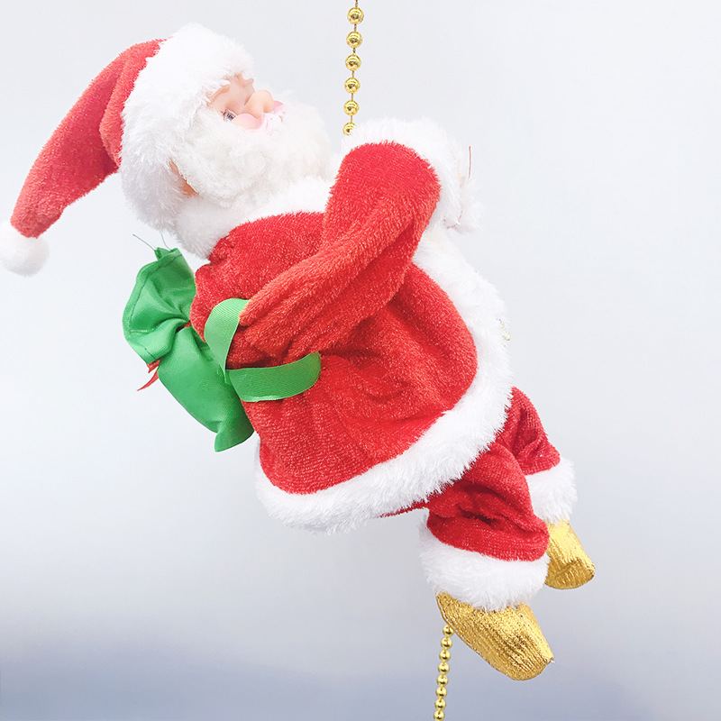 Elektrická Šplhací Korálková Záclona Lezecké Schody Hračka Santa Claus Korálky Vánoční Ozdoby Na Okna
