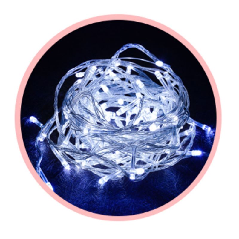 Foto Klip String Light 10m 100 Led Pro Zavěšení Obrazů Se Třemi Režimy Osvětlení Pro Festival Vánoční Dekorace Party Svatba Domov