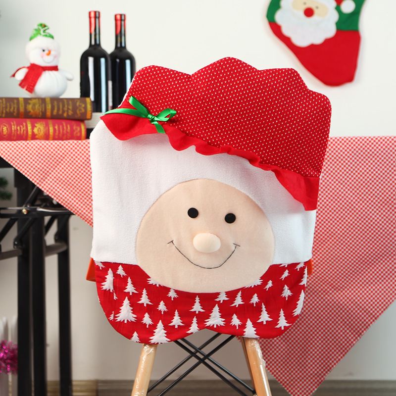 Santa Claus Potah Na Židli Manžel A Manželka Na Restaurace Hvězda Dekorace Hotelu Stolu A Židle