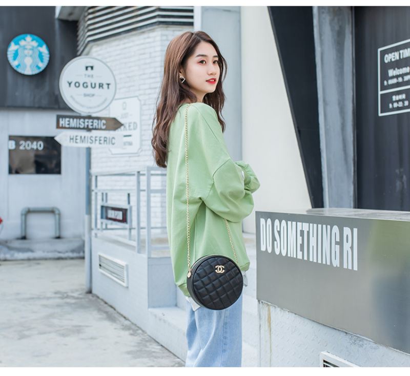 2023 New Fashion Rhombus Chain Round Bag Taška Přes Rameno Dámská Mini Mobilní Telefon Messenger Malá Čtvercová