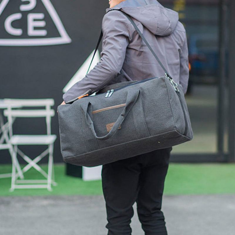 40l Velkokapacitní Cestovní Crossbody Taška Venkovní Plátěná Kabelka Na Dvojí Použití Pro Muže