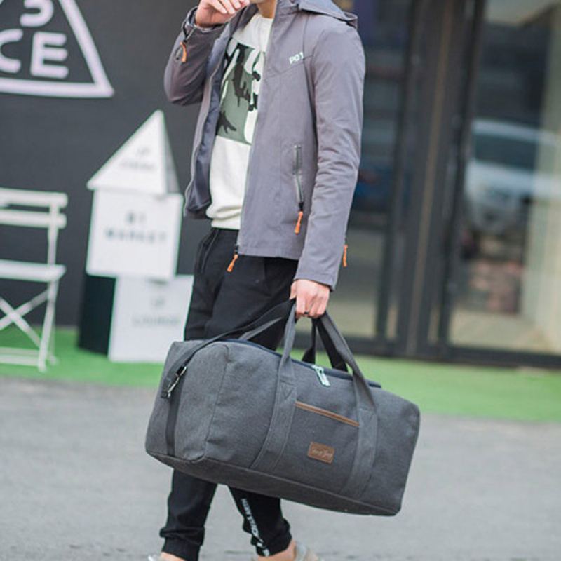 40l Velkokapacitní Cestovní Crossbody Taška Venkovní Plátěná Kabelka Na Dvojí Použití Pro Muže