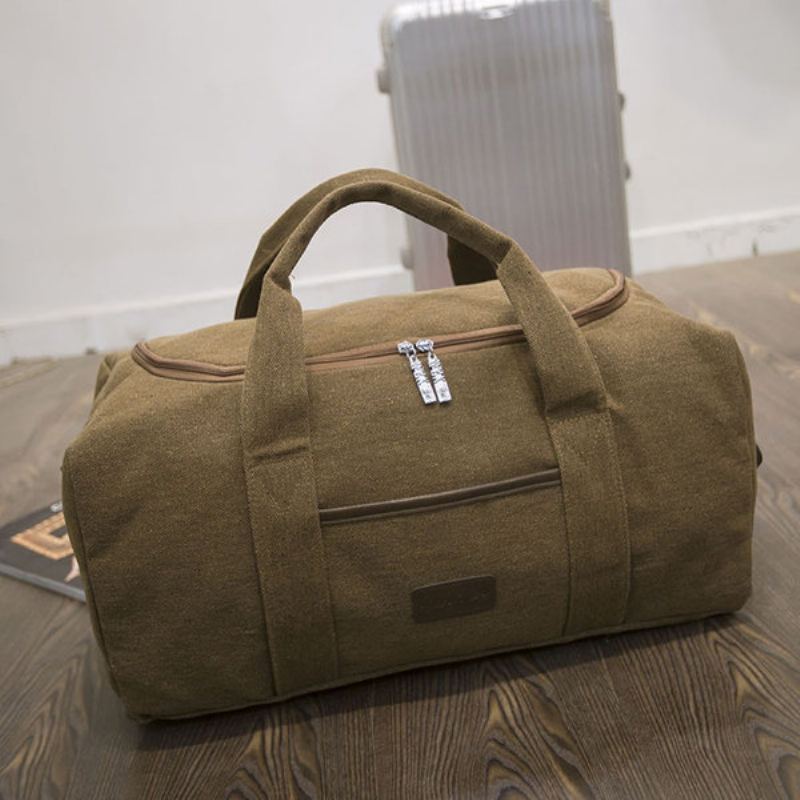 40l Velkokapacitní Cestovní Crossbody Taška Venkovní Plátěná Kabelka Na Dvojí Použití Pro Muže