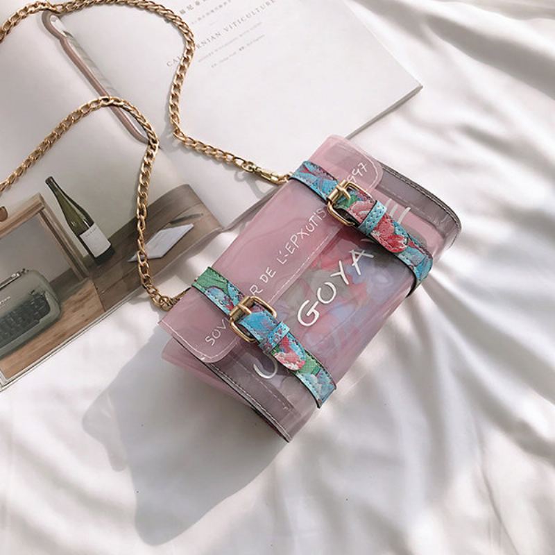 Dámská Kabelka Crossbody S Potiskem Jelly Elegantní Taška Přes Rameno Z Pvc