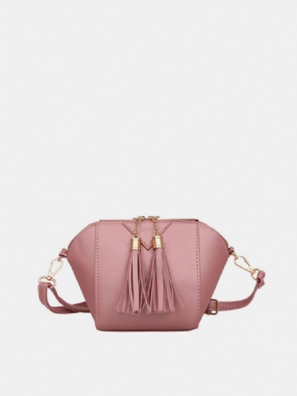 Dámská Kabelka Na Telefon S Mini Střapcem Shell Pevná Crossbody Pro Volný Čas