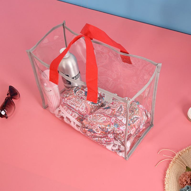 Dámská Kabelka Pvc Transparent Capacity Beach Bag Cestovní Plavecké Tašky