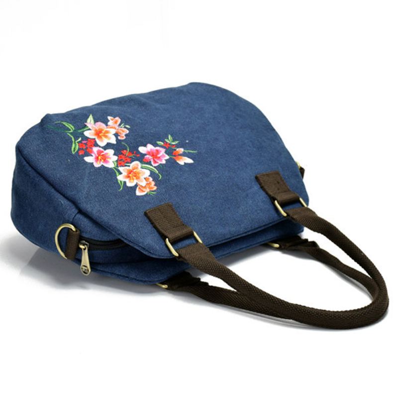 Dámská Národní Vyšívaná Kabelka Canvas Crossbody Bag