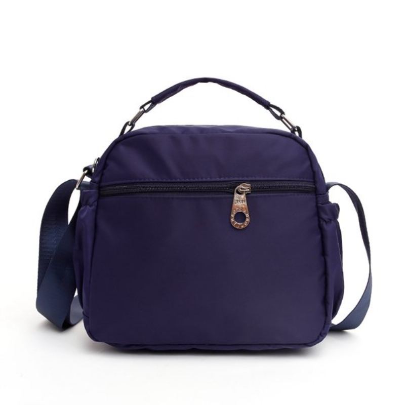 Dámská Nepromokavá Crossbody Kabelka Nylonová S Více Zipem Sling Bag