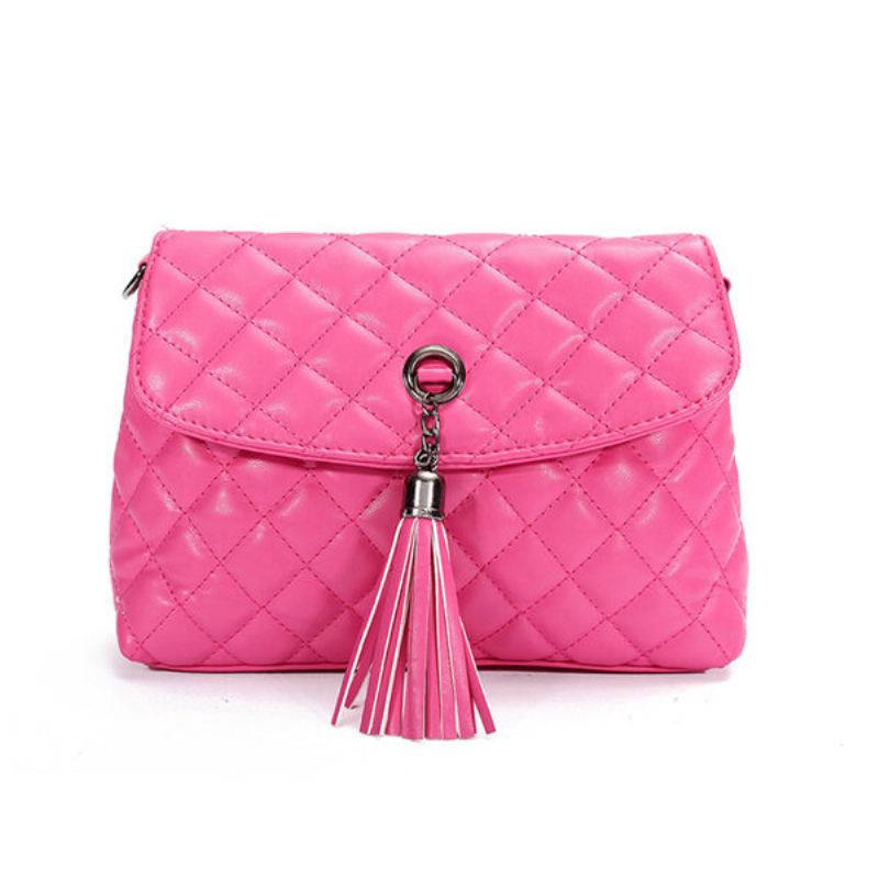 Dámské Elegantní Kostkované Kabelky S Přívěskem Přes Rameno Crossbody