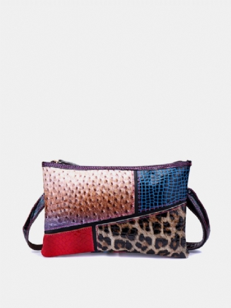 Dámské Stylové Patchworkové Kabelky Z Pravé Kůže Tašky Přes Rameno Crossbody